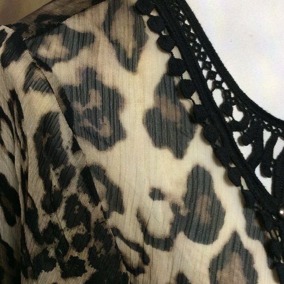 Leopard boho tunic by Casting, size M?, like new! - Picture 4 of 10